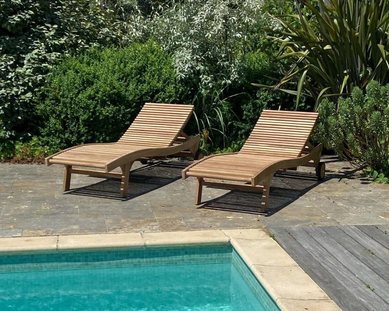 Teak Sun Lounger
