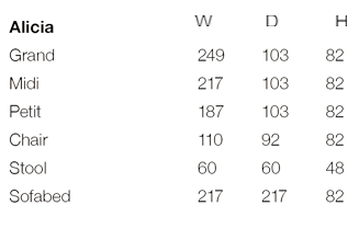 Alicia Size Guide