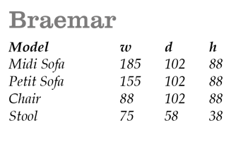 Braemar Size Guide