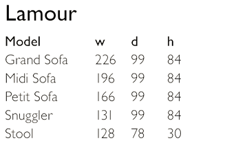 Lamour Size Guide
