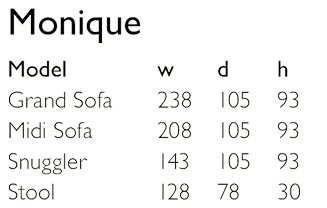 Monique Size Guide