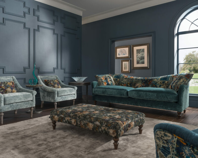 Tiffany Grand Sofa Opium Teal