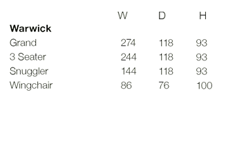 Warwick Size Guide