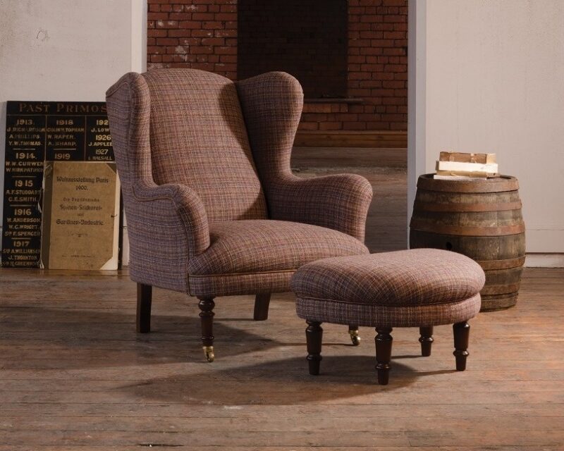 Ellington chair in Harris Tweed