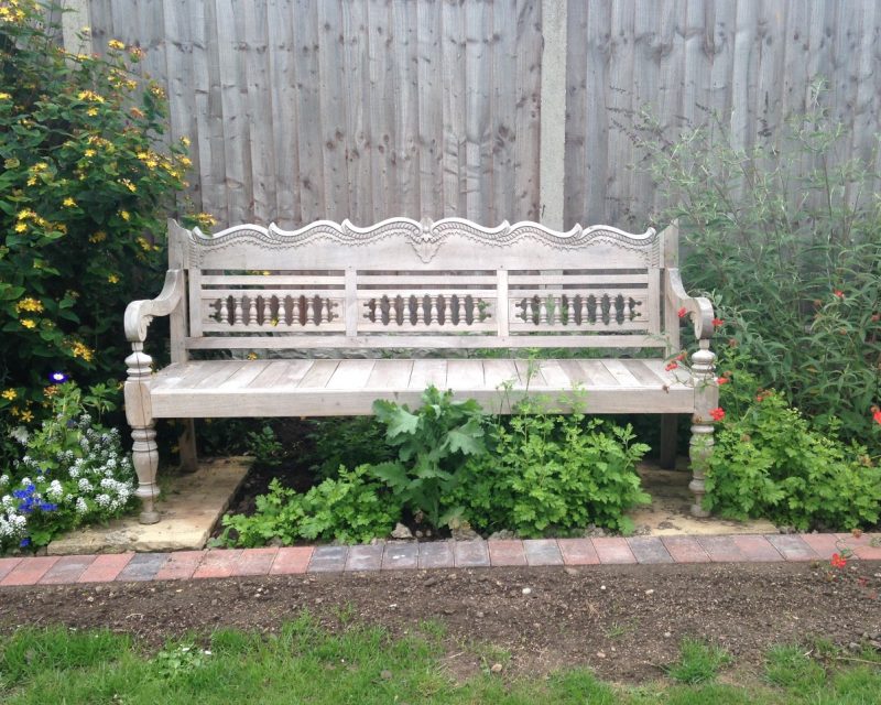 Weathered French bench